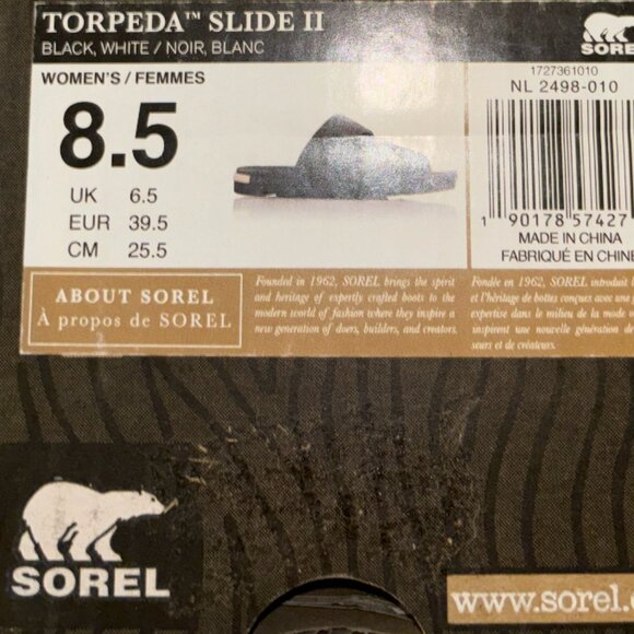 Sorel Torpeda Slide II Sandals - Black - Picture 4 of 4